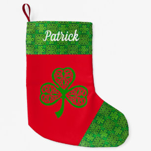 Irish Celtic Shamrock Christmas Stocking