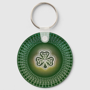 Irish celtic shamrocks keychains & keyrings