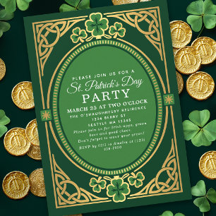 Irish Celtic St. Patrick's Day Party Invitation