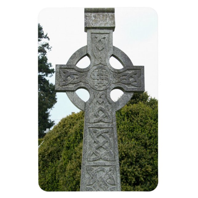 Irish Celtic Stone Cross Flexi Magnet (Vertical)