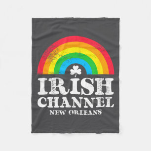 Irish Channel New Orleans Vintage St Patrick's Day Fleece Blanket