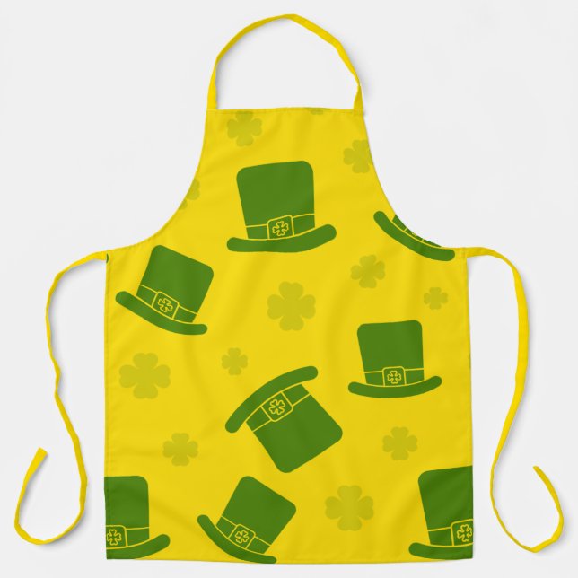 Irish Charm Yellow And Green Apron (Front)