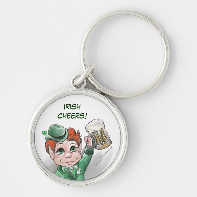 Irish Cheers! Portrait Keychain (Front)