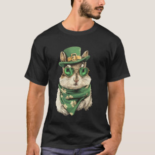 Irish Chipmunk with Sunglasses Shamrocks St Patric T-Shirt