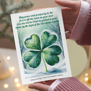 Irish Christmas Blessing Personalised Holiday Card