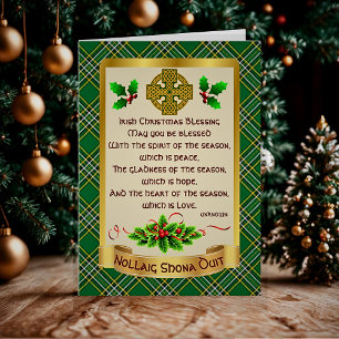Irish Christmas Blessing Personalized Card