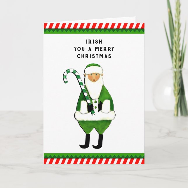 Irish Christmas Greeting Holiday Card (Front)