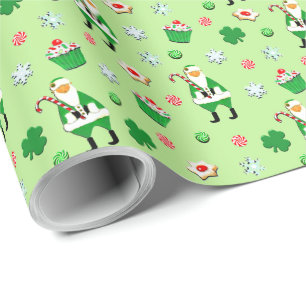 Irish Christmas Holiday Gift Wrapping Paper