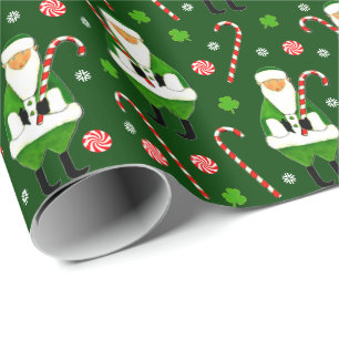 Irish Christmas Holiday Gift Wrapping Paper