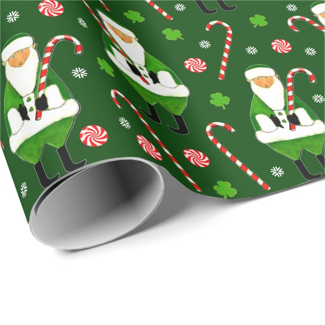 Irish Christmas Holiday Gift Wrapping Paper (Roll Corner)