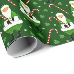 Irish Christmas Holiday Gift Wrapping Paper
