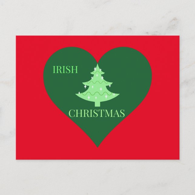 Irish Christmas Holiday Postcard (Front)