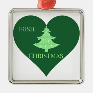 Irish Christmas Metal Ornament