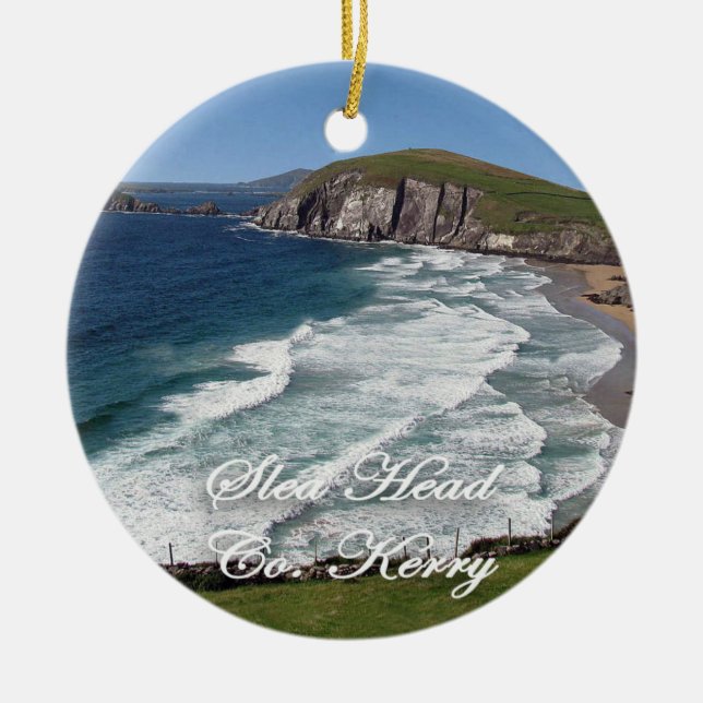 Irish Christmas Ornament,Slea Head, Ring Of Kerry Ceramic Ornament (Front)