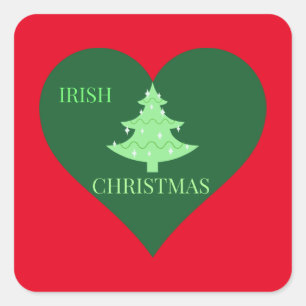 Irish Christmas Square Sticker