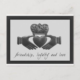 Irish Claddagh, friendship, loyalty and love Postcard