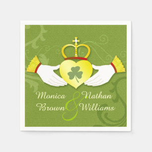 Irish Claddagh Heart Celtic Wedding Napkin