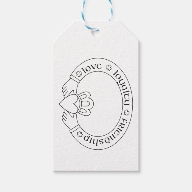 Irish Claddagh Ring Gift Tags (Front)