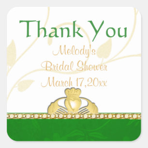 Irish Claddaugh Claddagh Thank You Stickers