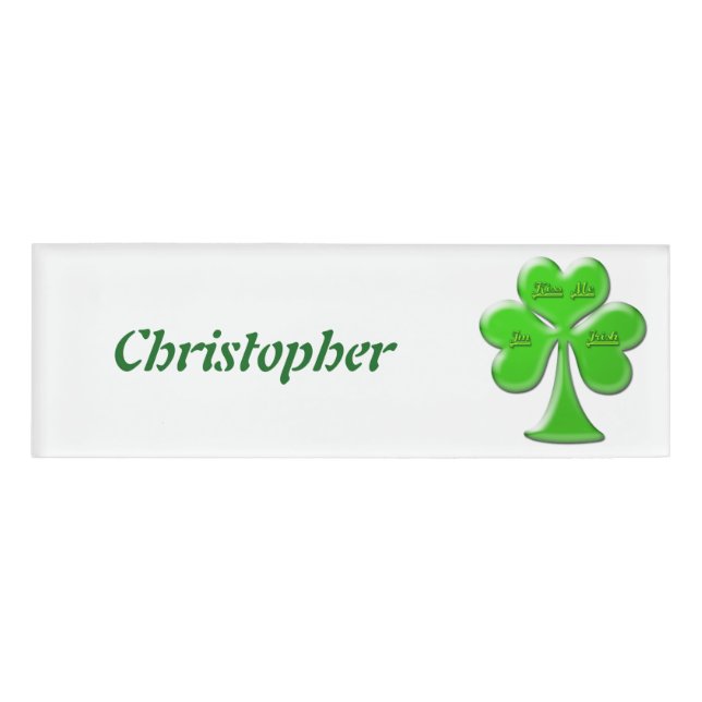 Irish Clover #1 Name Tag (Front)