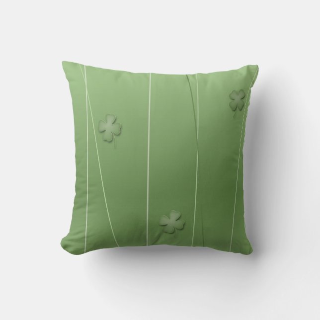 Irish Clover Design Outdoor Cushion (Front)