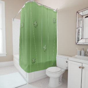 Irish Clover Design Shower Curtain