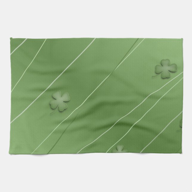 Irish Clover Design Tea Towel (Horizontal)