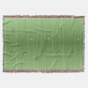 Irish Clover Design Throw Blanket