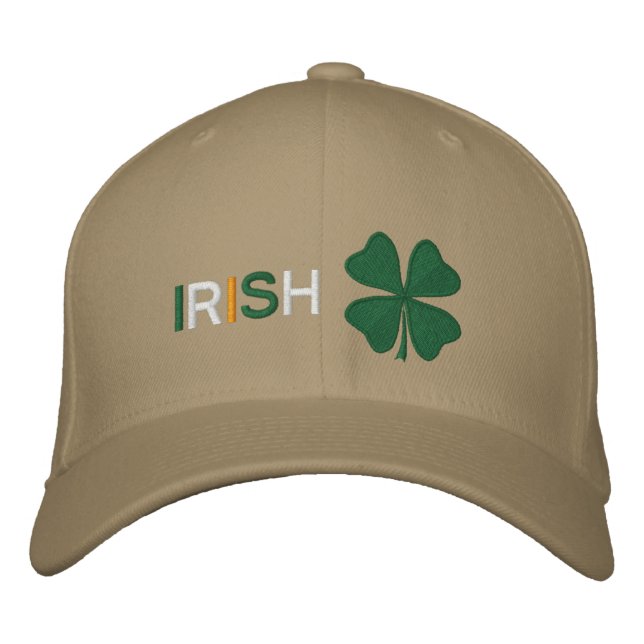 Irish Clover Embroidered Hat (Front)