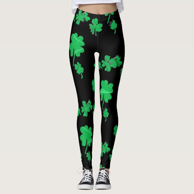 Irish Clover Lucky Charm leggings (Front)