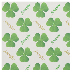 Irish clover & name St. Patrick's Day personalised Fabric