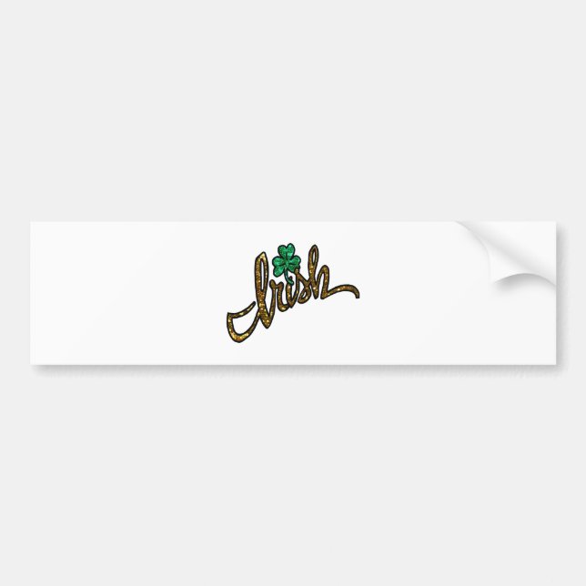 irish clover shamrock bumper sticker (Front)