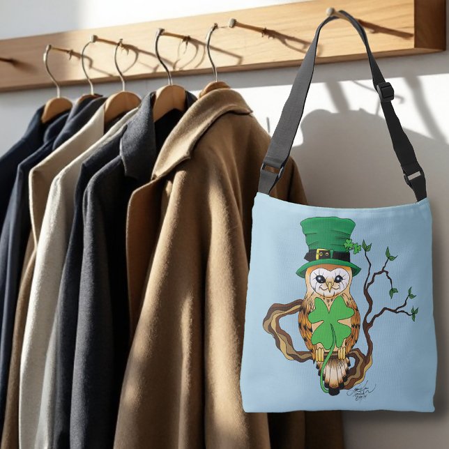 Irish Clovers Owl Green Crossbody Bag (Creator Uploaded)
