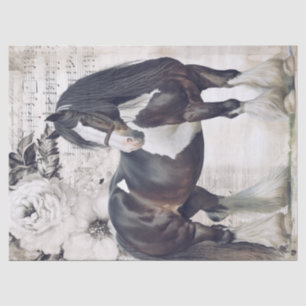 Irish Cob Horse Decoupage Tissue Paper