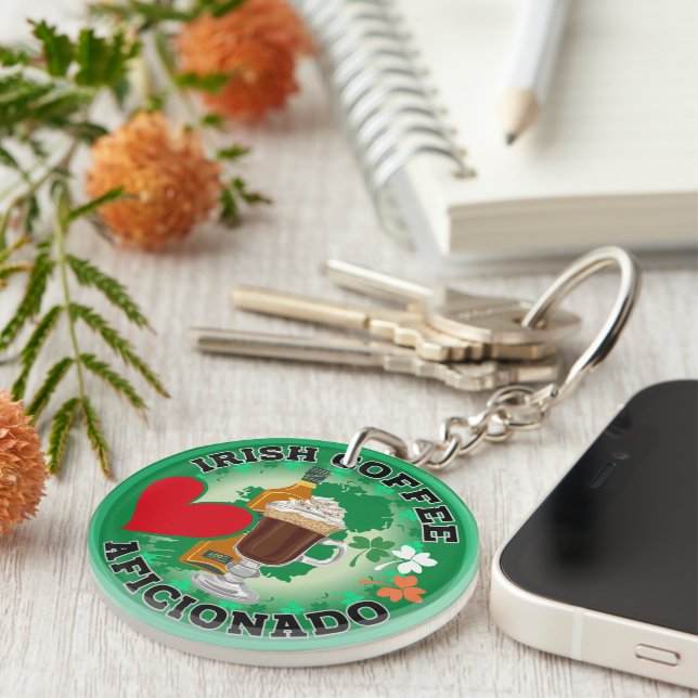 Irish Coffee Aficionado Key Ring (Front Right)