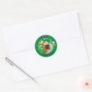 Irish Coffee - An Elixir. Classic Round Sticker