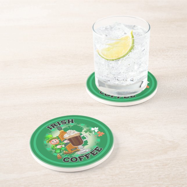 Irish Coffee - An Elixir. Coaster (Side)