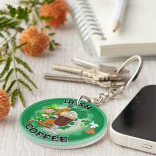 Irish Coffee - An Elixir. Key Ring