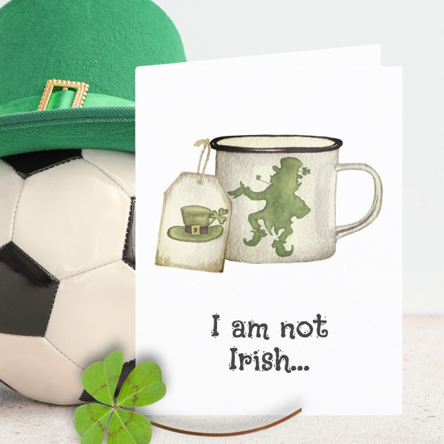 Irish Coffee Bag Clover Funny St Patricks Day Card (Creator Uploaded)