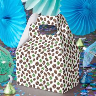 Irish Coffee Beans and Shamrocks Funny Design Favour Box