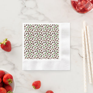 Irish Coffee Beans and Shamrocks Funny Design Napkin