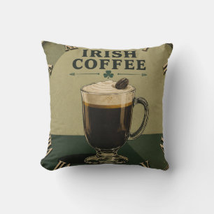 Irish Coffee Celtic Pub Decor  Cushion