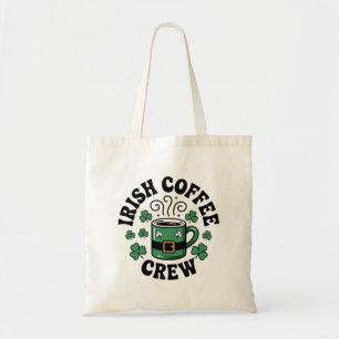 Irish Coffee Crew Leprechaun Coffee Lover Design Tote Bag
