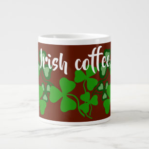 Irish coffee, Ireland shamrock, red, clover 9 Large Coffee Mug