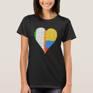 Irish Colombian Flag Heart T-Shirt