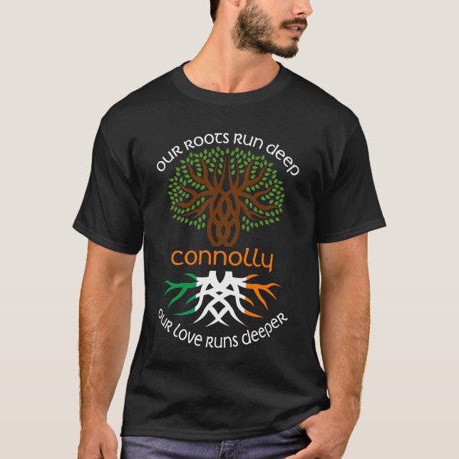 Irish CONNOLLY Family Name Our Love Runs Deeper T-Shirt (Front)