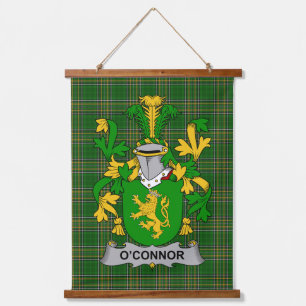 Irish Connor or O_Connor (Kerry) Coat of Arms Fami Hanging Tapestry