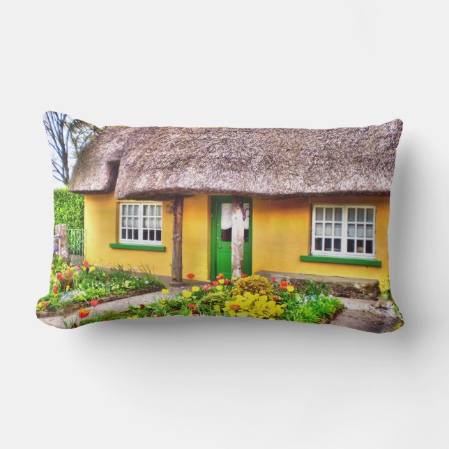 Irish Cottage Lumbar Pillow (Front)
