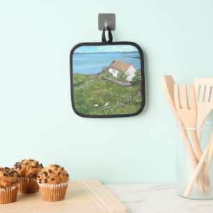 Irish, Cottage, Sheep, Ireland Pot Holder