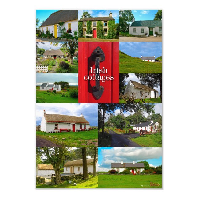 Irish cottages photo print (Front)